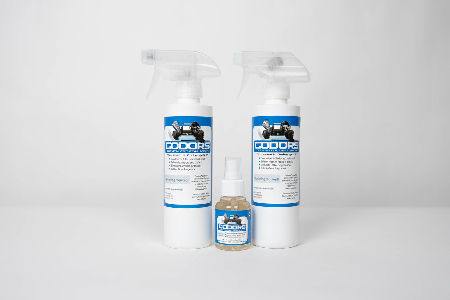 Godors Spray - Stock Up Starter (2x12 oz & 1x2 oz Bottle)